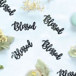 [410043] FS BLESSED Foil Jumbo Confetti Black 15pk