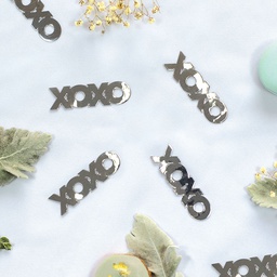 [410060] FS XOXO Foil Jumbo Confetti Silver 20pk