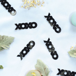[410063] FS XOXO Foil Jumbo Confetti Black 20pk