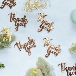 [410082] FS THANK YOU Foil Jumbo Confetti Rose Gold 15pk