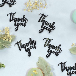 [410083] FS THANK YOU Foil Jumbo Confetti Black 15pk