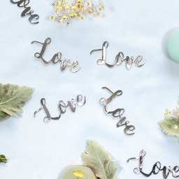 [410090] FS LOVE Foil Jumbo Confetti Silver 20pk