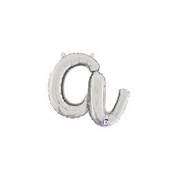 [2534701aSP] M/Loon Script a Silver Foil Air filled 14&quot; 1pk