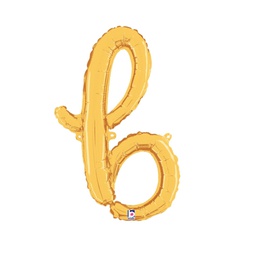 [2534702bGP] M/Loon Script b Gold 24&quot; Foil  Air filled 1pk
