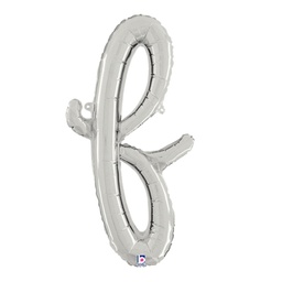 [2534706fSP] M/Loon Script f Silver 24&quot; Foil  Air filled 1pk