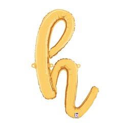 [2534708hGP] M/Loon Script h Gold 24&quot; Foil  Air filled 1pk