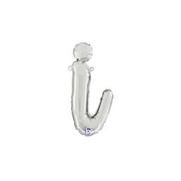 [2534709iSP] M/Loon Script i Silver Foil Air filled 14&quot; 1pk