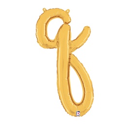 [2534717qGP] M/Loon Script q Gold 24&quot; Foil  Air filled 1pk