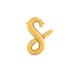 [2534719sGP] M/Loon Script s Gold Foil Air filled 14&quot; 1pk
