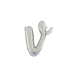 [2534722vSP] M/Loon Script v Silver Foil Air filled 14&quot; 1pk