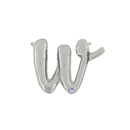 [2534723wSP] M/Loon Script w Silver Foil Air filled 14&quot; 1pk