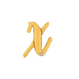 [2534724xGP] M/Loon Script x Gold Foil Air filled 14&quot; 1pk