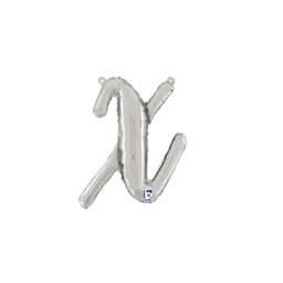 [2534724xSP] M/Loon Script x Silver Foil Air filled 14&quot; 1pk