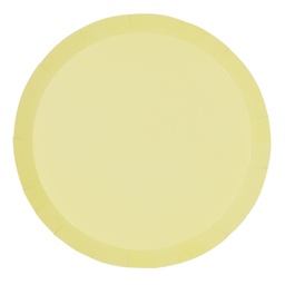 [6110PYP] FS Paper Round Dinner Plate 9&quot; Pastel Yellow 10pk (D)