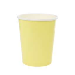 [6130PYP] FS Paper Cup Pastel Yellow 260ml 10pk (D)