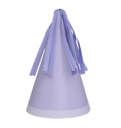 [6150PLIP] FS Party Hat with Tassel Topper Pastel Lilac 10pk