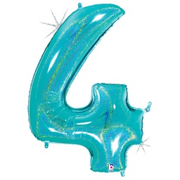 [2515844REB] Megaloon Glitter 4 Robin's Egg Blue Foil 40&quot; 1pk