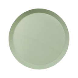 [6100EUP] FS Paper Round Plate 7In Eucalyptus10pk (D)