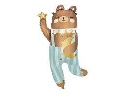 [26201] PD Foil Balloon Bear in Overalls 72x104cm