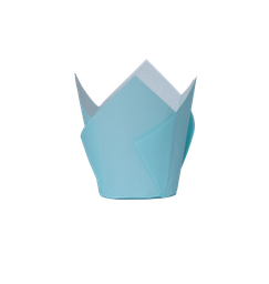 [6255PBP] FS Tulip Cupcake Case Pastel Blue 20pk