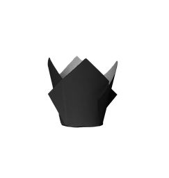 [6255BKP] FS Tulip Cupcake Case Black 20pk