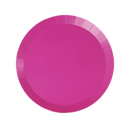 [6170FMP] FS Paper Round Snack Plate 7&quot; Flamingo 20pk 