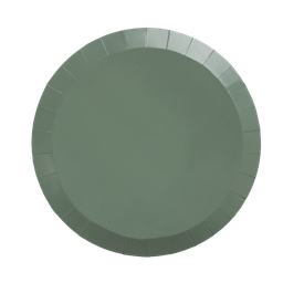 [6180EUP] FS Paper Round Dinner Plate 9&quot; Eucalyptus 20pk 