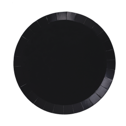 [6180BKP] FS Paper Round Dinner Plate 9&quot; Black 20pk 