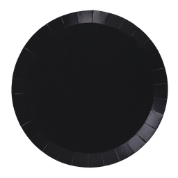 [6190BKP] FS Paper Round Banquet Plate 10.5&quot; Black 20pk 